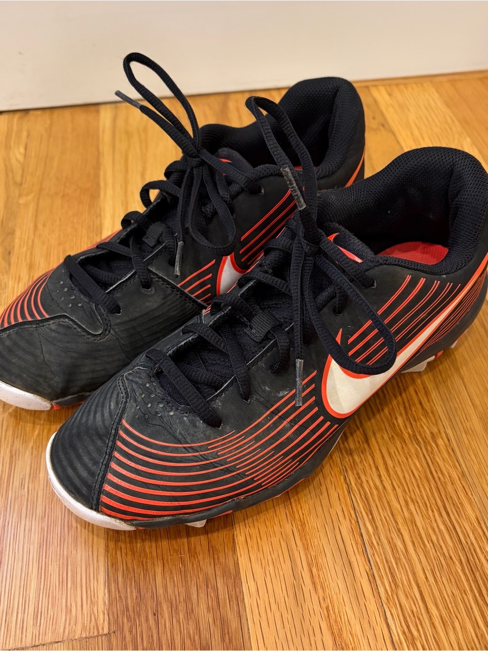 Nike Fastflex Softball Cleats Black Red Size 5.5Y